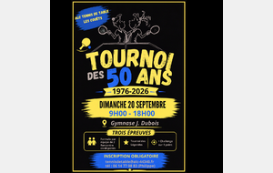 Tournoi des 50 ans du club ALC TT