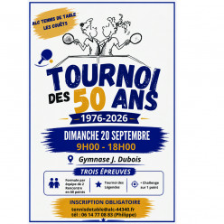 Tournoi des 50 ans du club ALC TT